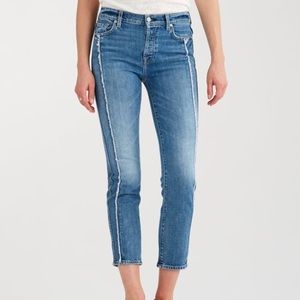 7 For All Mankind Edie frayed seams